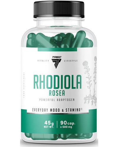 Rhodiola Rosea, 100 mg, 90 капсули, Trec Nutrition - 1
