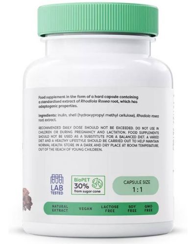 Rhodiola Rosea Root, 400 mg, 60 капсули, Osavi - 3