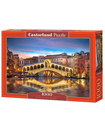 Пъзел Castorland от 1000 части - Мостът Риалто през нощта - 1