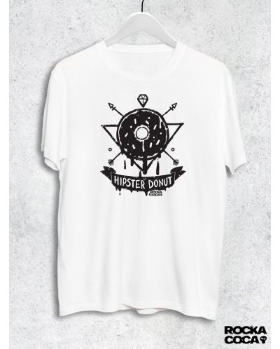 Тениска RockaCoca Hipster Donut, черна/бяла размер M - 1