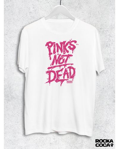Тениска RockaCoca Pink's not dead, бяла, размер L - 1