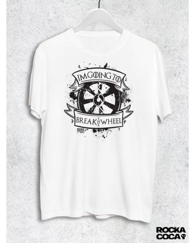Тениска RockaCoca The Wheel, бяла, размер S - 1