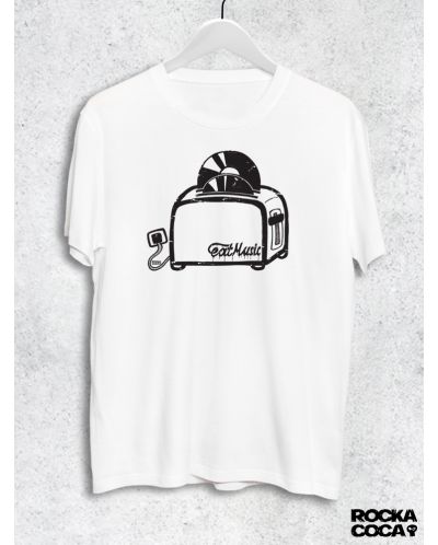 Тениска RockaCoca Toaster, бяла, размер L
