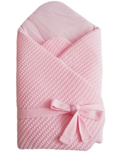Плетено одеяло EKO - Светлорозово, 75 х 75 cm - 1