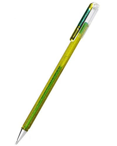 Ролер Pentel Hybrid Dual K 110 - 1.0 mm, жълто-зелен - 1