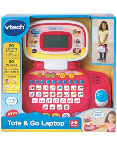 Интерактивна играчка Vtech - Лаптоп, розов - 4