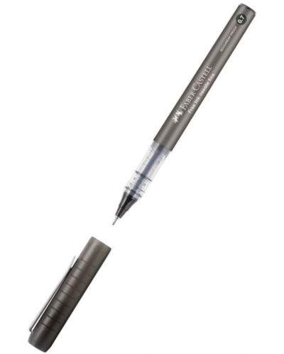 Ролер Faber-Castell Free Ink Needle - 0.7 mm, сив - 1