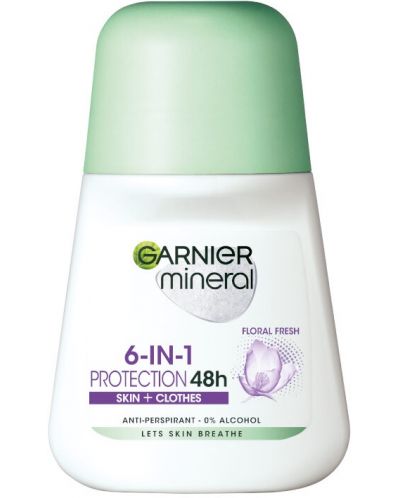 Garnier Mineral Рол-он против изпотяване Protection 6, Floral fresh, 50 ml - 1
