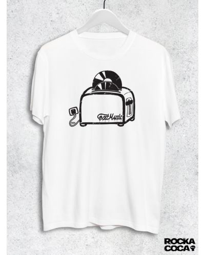 Тениска RockaCoca Toaster, бяла, размер S - 1