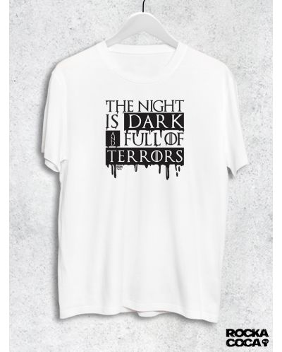 Тениска RockaCoca The Night, бяла, размер S - 1