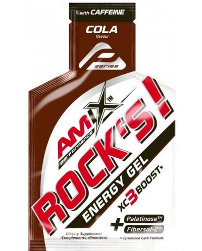 Rock's Energy Gel with Caffeine Box, кока-кола, 20 шота x 32 g, Amix - 2