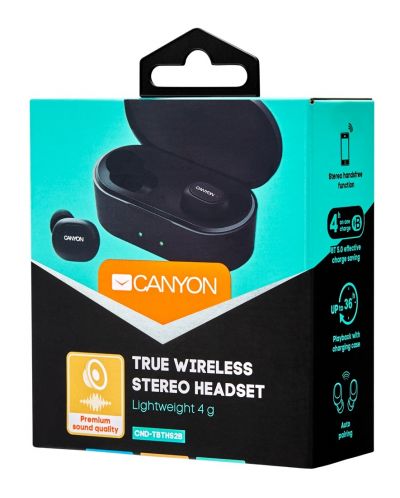 Безжични слушалки Canyon - TWS-2, черни - 4