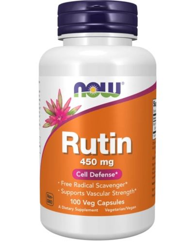 Rutin, 450 mg, 100 капсули, Now - 1
