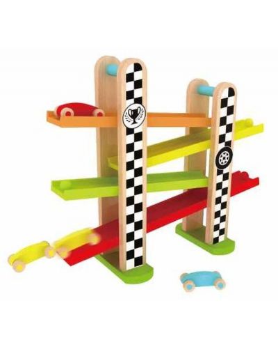 Детска дървена играчка Classic World – Състезателна писта - 1