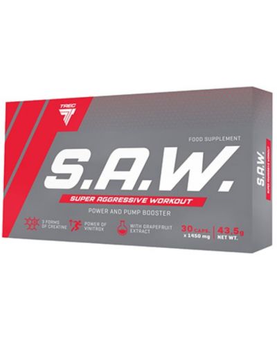 S.A.W Pre-Workout, 30 капсули, Trec Nutrition - 1