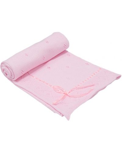 Одеяло с панделка EKO - Розово, 80 х 70 cm - 1