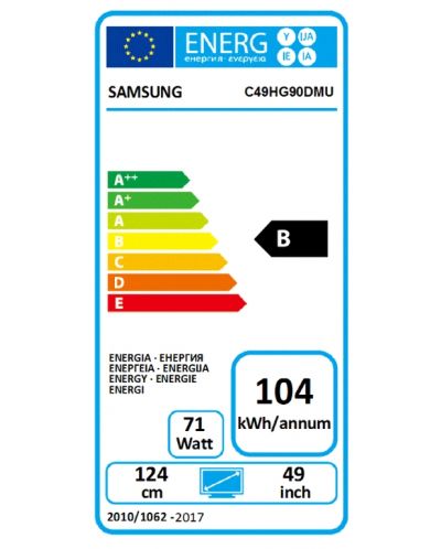 Samsung C49HGG90DMU, 48.9" Curved VA LED, Professional GAMING, 1,800R, 144hz, 1ms, Quantum Dot, Freesync, 3840 X 1080, 2xHDMI, DP, Mini DP, USB HUB, 350cd/m2, 3000:1 , 178°/178°, Charcoal Black - 8