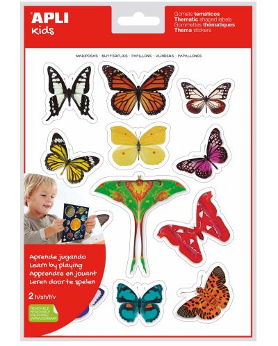 Самозалепващи стикери Apli - Пеперуди, 2 листа - 1