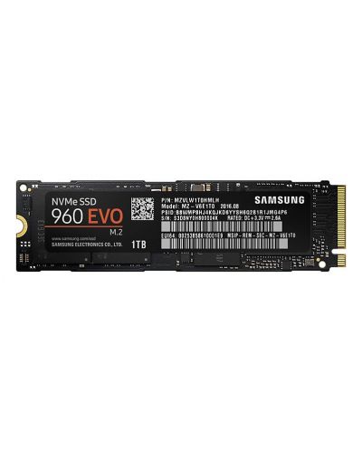 Твърд диск Samsung SSD 960 EVO M2 PCIe 1TB - 1