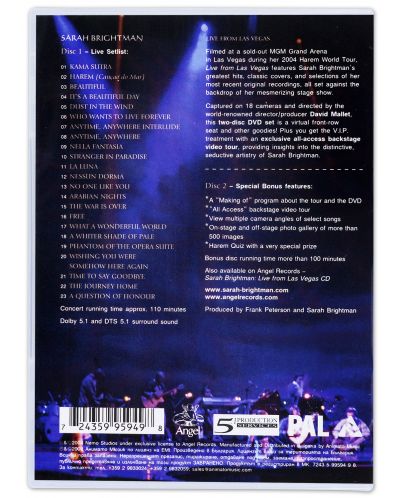 Sarah Brightman - The Harem World Tour, Live from Las Vegas (DVD) - 2