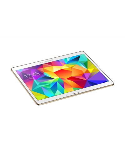 Samsung GALAXY Tab S 10.5" 4G/LTE - бял + калъф Simple Cover Titanium Bronze - 15