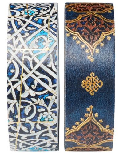 Декоративно тиксо Paperblanks - Granada Turquoise & Safavid Indigo, 2 броя - 2