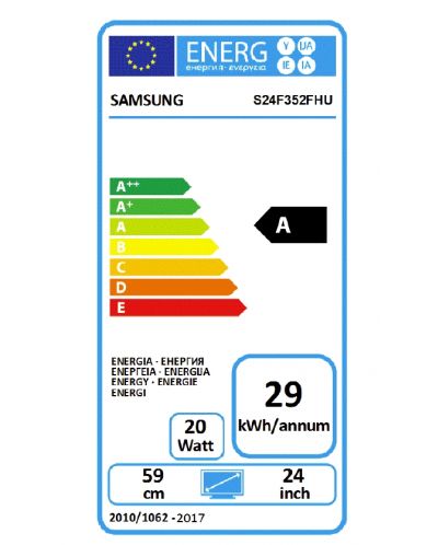 Samsung S24F352FHU, 23.5" PLS LED, 4ms, 1920x1080, HDMI, D-SUB, 250cd/m2, Mega DCR, 178°/178°, Black High glossy - 6