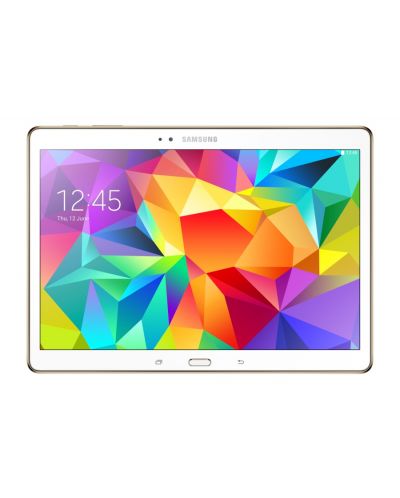 Samsung GALAXY Tab S 10.5" 4G/LTE - бял + калъф Simple Cover Titanium Bronze - 20