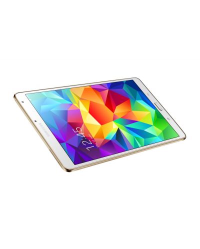 Samsung GALAXY Tab S 8.4" 4G/LTE - бял + калъф Simple Cover Titanium Bronze - 18