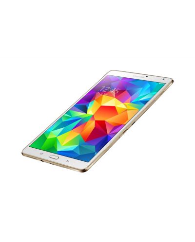Samsung GALAXY Tab S 8.4" 4G/LTE - бял + калъф Simple Cover Titanium Bronze - 6