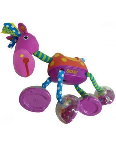 Детска играчка Sassy - Бутни-дръпни конче - 1