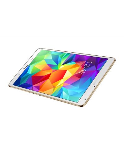 Samsung GALAXY Tab S 8.4" 4G/LTE - бял + калъф Simple Cover Titanium Bronze - 13