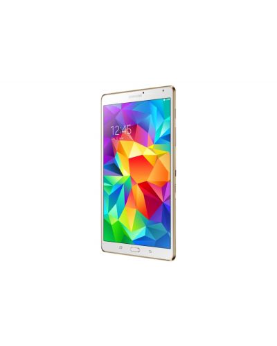 Samsung GALAXY Tab S 8.4" 4G/LTE - бял + калъф Simple Cover Titanium Bronze - 22