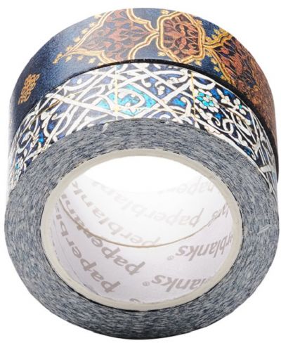 Декоративно тиксо Paperblanks - Granada Turquoise & Safavid Indigo, 2 броя - 3