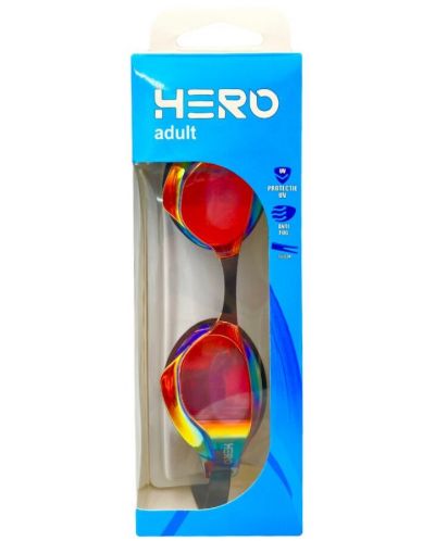 Състезателни очила за плуване HERO - Viper, черни/оранжеви - 4