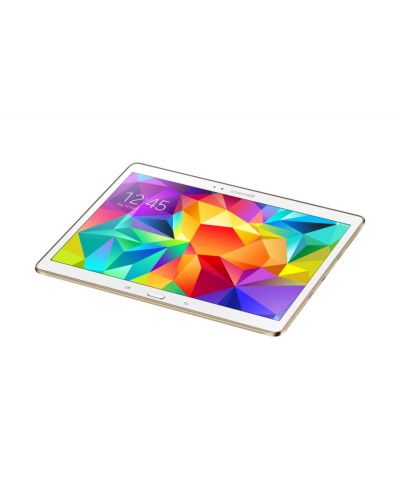 Samsung GALAXY Tab S 10.5" 4G/LTE - бял + калъф Simple Cover Titanium Bronze - 6