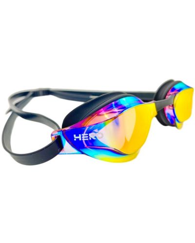 Състезателни очила за плуване HERO - Viper, черни/оранжеви - 3