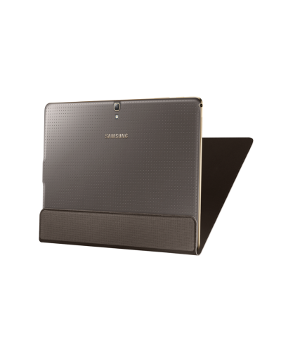 Samsung GALAXY Tab S 10.5" 4G/LTE - бял + калъф Simple Cover Titanium Bronze - 14