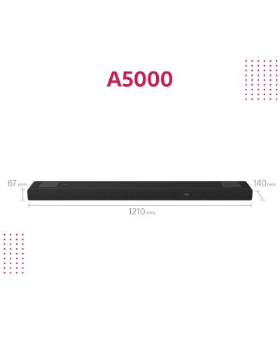 Саундбар Sony - HTA5000, 5.1.2, черен - 4