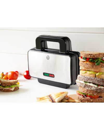 Сандвич-тостер MasterChef - MC ES SDA016, 1000W, 1 степен, сребрист/черен - 4