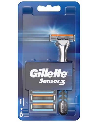 Gillette Sensor 3 Самобръсначка, с 6 резервни ножчета - 1