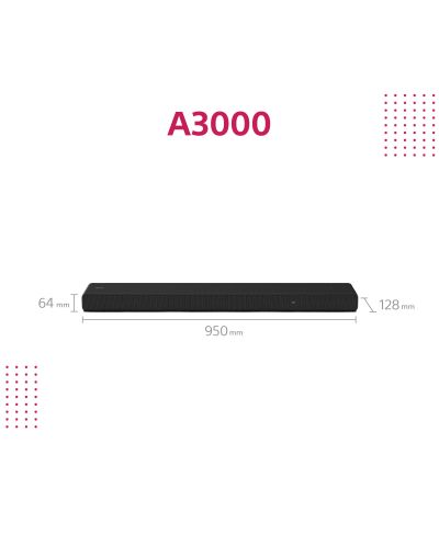 Саундбар Sony - HTA3000, 3.1, черен - 4