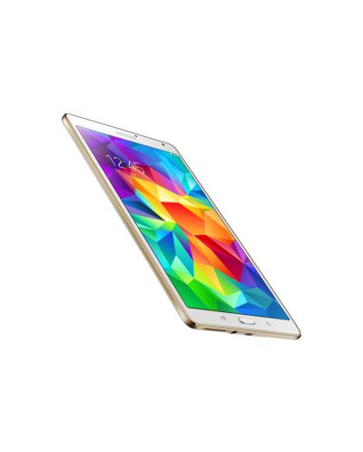 Samsung GALAXY Tab S 8.4" 4G/LTE - бял + калъф Simple Cover Titanium Bronze - 19
