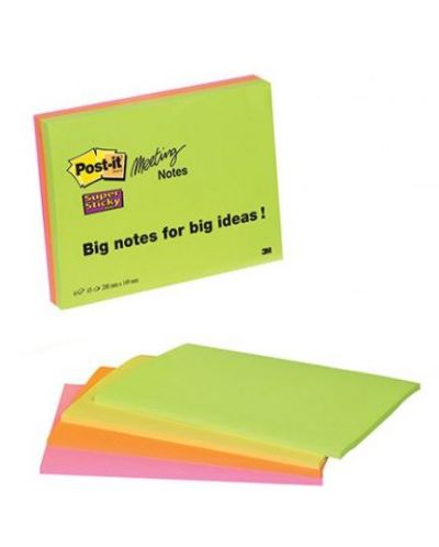Самозалепващи листчета Post-it - Super Sticky, 20.3 х 15.2 cm | Ozone.bg