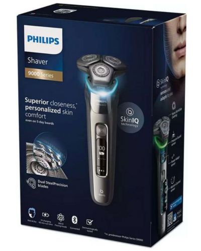 Самобръсначка Philips - S9974/35, 3 глави, хром - 4