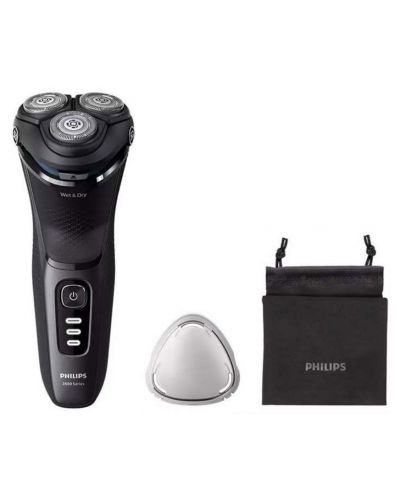 Самобръсначка Philips - S3244/12, 3 глави, черна - 2