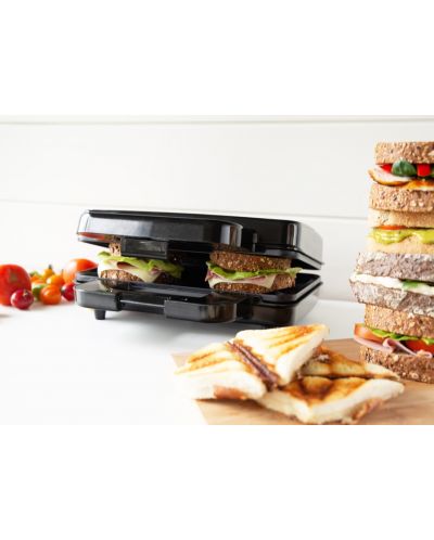Сандвич-тостер MasterChef - MC ES SDA016, 1000W, 1 степен, сребрист/черен - 3