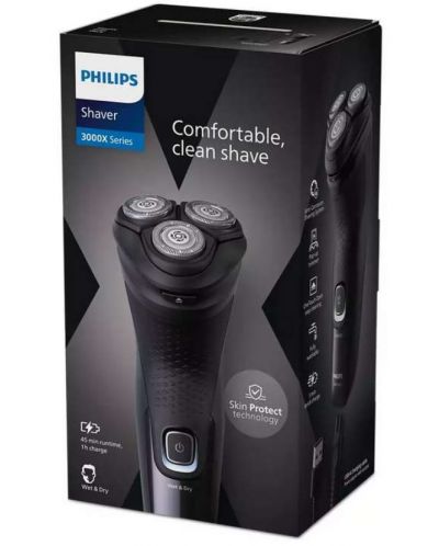 Самобръсначка Philips - X3051/00, 3 глави, черна - 4