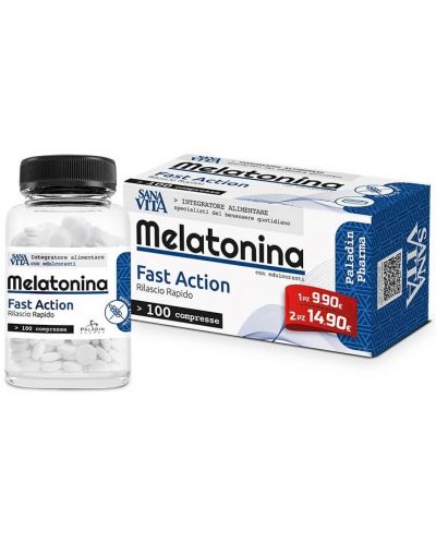 Sanavita Melatonina, 100 таблетки, Paladin Pharma - 1