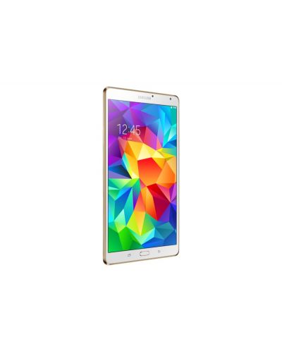 Samsung GALAXY Tab S 8.4" 4G/LTE - бял + калъф Simple Cover Titanium Bronze - 23